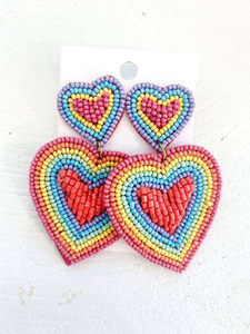 Colorful Beaded <b>Drop</b> Bohemian Style Women's Party Jewelry Teardrop Shape Multicolor Resin Beads Statement BY MULTI CRAFT - Product Image 4