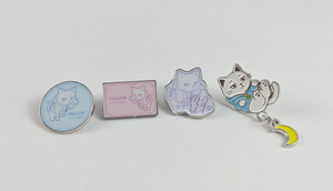 Badge magnétique en soie personnalisé - 58 mm, motifs carrés et en forme de cœur, décoration pour vêtements - Product Image 1
