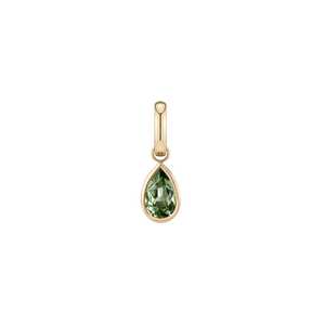 Pendentif Breloque en Moissanite Vert Poire, Sertissage Clos, Forme Goutte, Chaîne Délicate à Fermoir T-Bar, Modèle Médaillon, Vente en Gros Uniquement, Or Massif 14k 18k, Fabricant - Product Image 5
