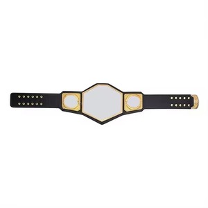 Adult Wrestling Style Leather Display Belt Adjustable Waist Metal Plate Decorative Award Accessory - Product Image 1