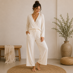 Ensembles de vêtements de détente pour femmes, doux et respirants, en Tencel et élasthanne, pyjamas pour femmes, vêtements de détente pour l'été - Product Image 1