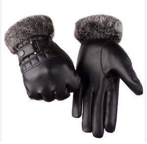 Custom Leather <b>Gloves</b> Waterproof <b>Warm</b> Insulated Touchscreen Winter Cycling Outdoor Soft Lined Unisex - Product Image 3