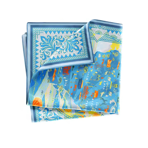 Foulard Bandana en Coton Biologique/Polyester Personnalisé Impression Numérique Printemps Anti-Bactérien Séchage Rapide Léger Luxe Cheveux Femme - Product Image 2
