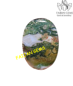 Gemas FAIJAN de Alta Calidad, Cabujón de Ágata Musgosa Verde Natural, Gema Suelta para Joyería, Certificada por Terceros, Tamaño Personalizable - Product Image 6
