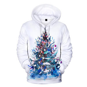 เสื้อฮู้ดอนิเมะแบบยูนิเซ็กซ์ สีพื้น สำหรับฤดูใบไม้ร่วง ไซส์พลัส ดีไซน์แบบซับลิเมชั่น รับผลิตแบบ OEM ODM เสื้อผ้าคริสต์มาส - Product Image 3