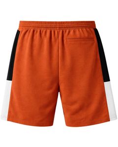 Shorts décontractés pour hommes en jersey orange mat et noir, en coton et polyester, avec cordon de serrage et taille élastique, pour la gym et le sport, fournisseur OEM - Product Image 2