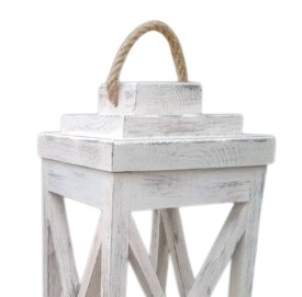 Lanterne à bougie en bois moderne faite à la main avec lanterne à bougie en métal finition ivoire pour la décoration extérieure de la maison, personnalisable - Product Image 5