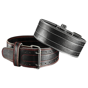 Cinturón de Levantamiento de Pesas de Cuero, Soporte Lumbar Acolchado Extra Ancho, Protección Avanzada, Orificios Ajustables - Product Image 5