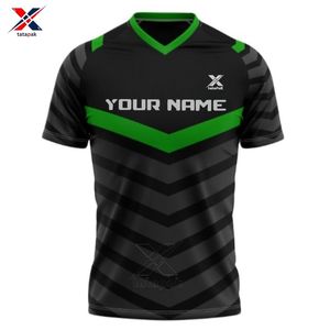 Maillots de football 7V7 légers et respirants pour hommes, col en V, manches courtes, nom et logo personnalisés, 100% polyester, séchage rapide, uniforme - Product Image 6