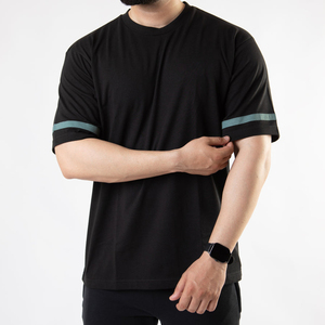 เสื้อยืดคุณภาพสูงขายส่งสำหรับผู้ชาย และเสื้อยืดโอเวอร์ไซส์ผ้าฝ้าย 100% สกรีนโลโก้ตามสั่ง สำหรับใส่หน้าร้อน แขนสั้น - Product Image 5