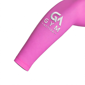 Mangas Deportivas GYM ACTIVE para Hombre, Color Rosa, Poliéster, UPF50+, Color Sólido, Estampado, Largo hasta el Codo, para Todas las Temporadas - Product Image 6