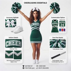 Uniforme de Porristas Directo de Fábrica, Ropa Deportiva Personalizada para Compradores Mayoristas Globales, Uniforme de Equipo de Porristas - Product Image 2