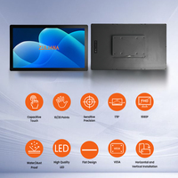 Moniteur tactile industriel à cadre ouvert de 21,5 pouces, écran Full HD 1080P, écran tactile multipoint PCAP, IP65/IP40, boîtier avant/arrière en aluminium