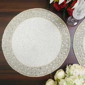 Beautiful Beaded Embroidery <b>Placemats</b> Handmade Decorative Dining Table Mats for Modern Home Wedding Party and Celebration - Product Image 2