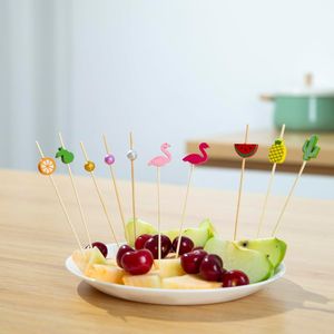 200-Pack Bamboo Tropical Fruit Cocktail Picks 4.7-Inch <b>Toothpicks</b> for Appetizers Cheese Drinks - Product Image 3