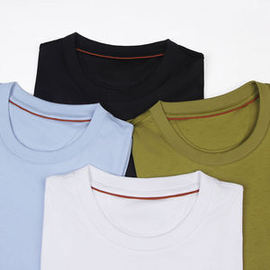 Camiseta informal de manga corta para hombre, 100% algodón, suave y transpirable, camiseta de verano con cuello redondo y estampado gráfico, ropa de calle - Product Image 2