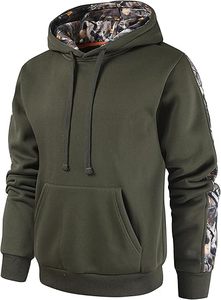 Sudadera con capucha de forro polar sólido para hombre, con cremallera, para invierno, ecológica, de secado rápido, poliéster/algodón, con estampado digital y bordado, 350g, al por mayor - Product Image 2
