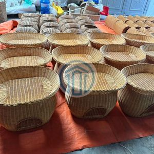 Bulk High Leg Rattan Pet Bed Wholesale Cheap Price Woven Dog Lounge <b>Chair</b> Furniture Sustainable Manufacturer Direct Export - Product Image 5