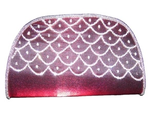 Maroon Indian Bridal <b>Clutch</b> Beaded Zircon Stone Women Handbag Evening <b>Clutch</b> Purse - Product Image 1