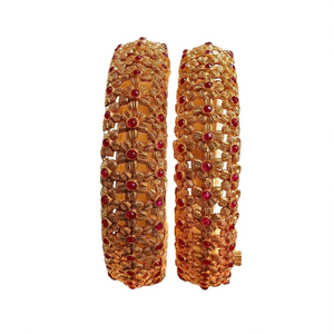 Fashion Jewelry Sets Big Floral Ruby Kadas - Product Image 2