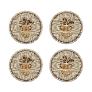 Minimalist Artisan Craft <b>Bead</b> <b>Coasters</b> Table Protection Mats & Pads for Special Occasions Decorative Tabletop Accessories - Product Image 1