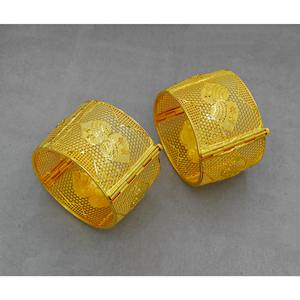 Wholesale Dye Gold Plated Traditional Kada <b>Bangle</b> Gold Plated Bracelet <b>Bangles</b> African Bracelets Wedding Ethiopian Arabic <b>Bangle</b> - Product Image 5