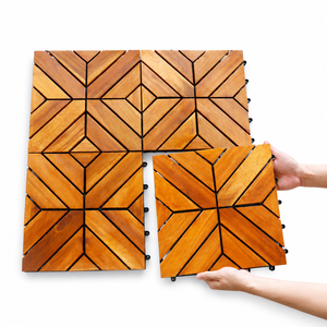 Azulejo de cubierta de enclavamiento ACacia moderno, fácil instalación, técnicas suaves, balcón, cocina, fabricado en Vietnam, madera compuesta de PVC - Product Image 1