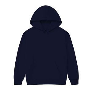 Sweat-shirt à capuche en molleton pour homme, couleur unie, avec poches, coupe classique, décontracté, 100 % coton tricoté, style automne - Product Image 1