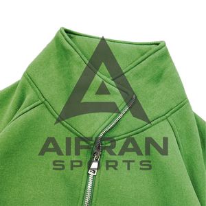 Sweat-shirt à col zippé AIFRAN 100% coton 350g, sweat-shirt à demi-zip pour homme, molleton français, pull d'hiver, logo personnalisé - Product Image 3