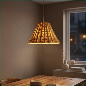 Lámpara Colgante de Ratán Tejida a Mano CANE LAMP, Lámpara de Techo LED Cálida, Lámpara Colgante para Cafetería, Restaurante o Casa de Campo - Product Image 4