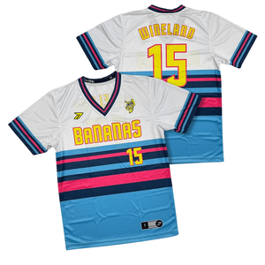 Two <b>Button</b> Baseball Jersey Men Adult Athletic Cut Breathable Polyester Custom Team Color Logo Low MOQ OEM Wholesale Factory - Product Image 2