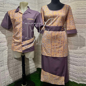 Tenues de couple, robe polynésienne à imprimé floral, Samoa Puletasi, chemise hawaïenne, robes Aloha Island - Product Image 1