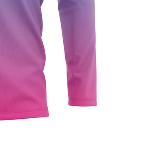 Hooded Long Sleeve Soccer Jersey Gradient Color Sublimated Moisture Wicking Unisex Adult Summer Apparel - Product Image 5