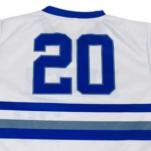 Finer Striped Baseball Jersey Women White Blue Sublimation Polyester Short Sleeve Casual Athletic Shirt Stylish Fit - Product Image 5