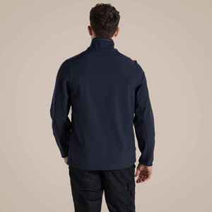 Veste polaire bleu marine pour homme, col montant, fermeture éclair, coupe décontractée, coupe-vent, couleur unie, extérieur polyester, hiver - Product Image 4