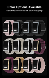 ODM OEM ETQ17 Tracker d'activité sans écran, surveillance automatique ECG HRV, suivi du sommeil, SpO2, tension artérielle, température, stress, étanche IP68, bracelet connecté Android iOS - Product Image 2