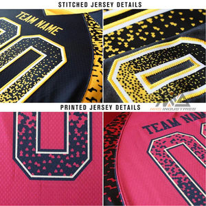 Maillot de football américain personnalisé gris rouge-orange en mesh avec protection UV, imprimé par transfert thermique, 100% polyester, unisexe adulte - Product Image 5