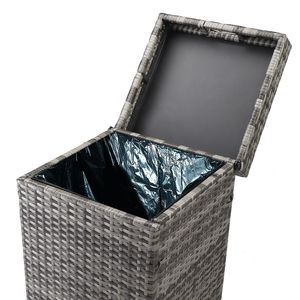 Gary Cestino per Compostaggio con Coperchio Graduale, Struttura in Ferro, Cestino in Rattan, Contenitore Intelligente per Auto, Ufficio, Bagno - Product Image 5