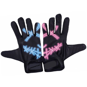 Guantes Deportivos Negros para Fútbol Americano con Diseño Antideslizante y Patrón de Boca de Monstruo Blanco y Rojo, Estilo Popular - Product Image 5