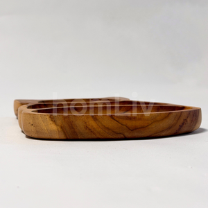Assiette pour enfants en teck naturel écologique OEM, durable, sans peinture ni vernis, halal, personnalisée, plateau pour animaux pour enfants - Product Image 4