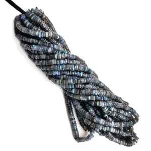 ลูกปัดพลอยลาบราดอไรต์ธรรมชาติทรงยางรถยนต์เจียระไน ร้อยเป็นเส้นสำหรับทำเครื่องประดับ คุณภาพสูง - Product Image 3