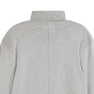 Suéter de Cuello Alto para Hombre, Color Gris Sólido, Manga Larga, Tejido de Punto, para Otoño - Product Image 5