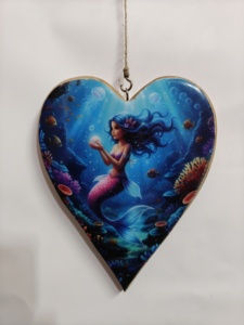 Estrella de madera con resina epoxi, estrella colgante de madera - Product Image 4