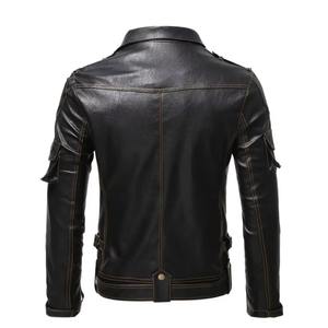 Veste en cuir isolée pour homme, coupe-vent et thermique, style urbain, fermeture éclair, vente en gros, fabricant - Product Image 2