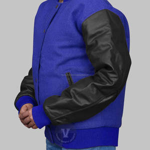OEM personalizado de los hombres de satén chaqueta parche bordado Diseño de la calle Letterman chaqueta de béisbol - Product Image 6