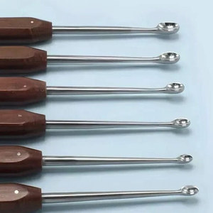 Halle Spinal Bone Curettes Set Oval Cup Orthopedic Surgical <b>Instruments</b> Manual Reusable Stainless Steel Neurosurgical Spine - Product Image 2