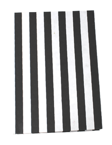 Carnet fantaisie fait main en papier de coton recyclé avec couverture imprimée à rayures blanches et noires, avec planificateur quotidien, hebdomadaire et mensuel, idéal comme cadeau - Product Image 1