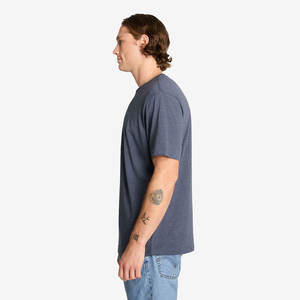 T-shirt classique pour homme Flame, beige désert, taupe, polyester/coton doux - Product Image 4