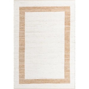Tapis de sol de qualité supérieure, écologique, en jute, durable, naturel, antidérapant, réversible, adapté aux animaux domestiques, à motifs géométriques, pour salons et chambres à coucher - Product Image 5