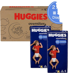 Couches pour bébé Huggies Taille 6 Overnites : Couches de nuit, Taille 6 (35+ lbs), 84 couches (2 paquets de 42), L'emballage peut varier - Product Image 6